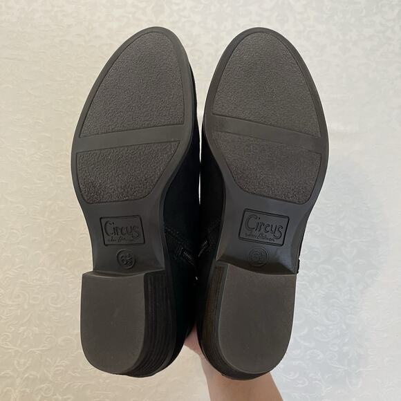 Circus by Sam Edelman Suede Ankle Boots Size 6.5 Side Zipper Studded Black NEW - Picture 5 of 5